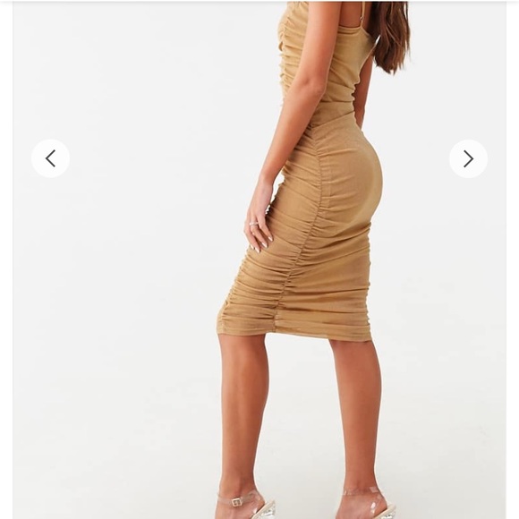 NWT Metallic Beige Dress - Picture 2 of 3